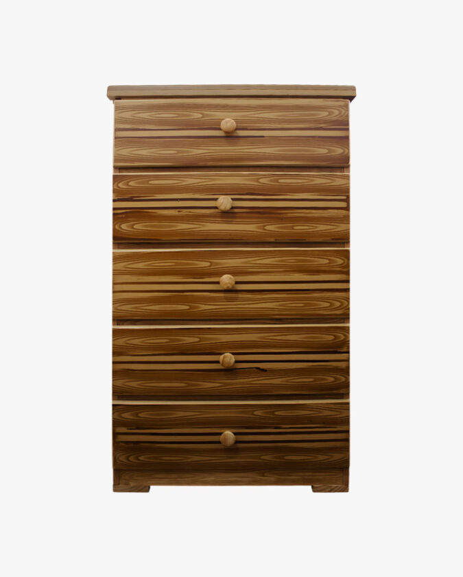 Cajonera de 5 cajones trupan color café y blanco dimensiones 105x62x40 cm