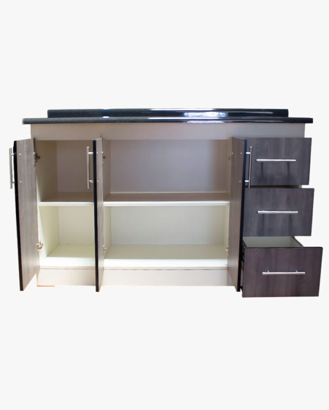 Mueble de cocina Base 145 cm con 3 puertas y 3 cajones.